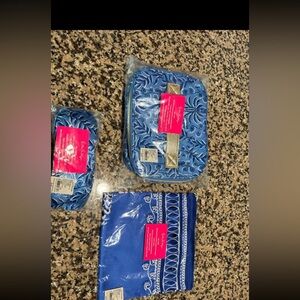 Lilly cosmetic bag eye mask and scarf